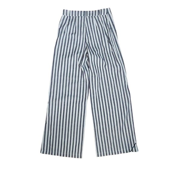 Forever 21 Pants Womens Size M Medium Gray White Striped Lightweight Beachy - Picture 6 of 6